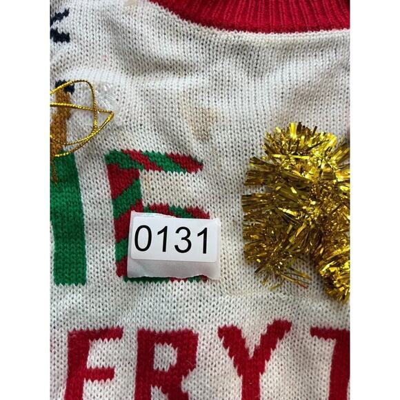Ugly Christmas Sweater XXL 19 Merry Everything Nobo No Bo Sweater Party - Picture 6 of 6